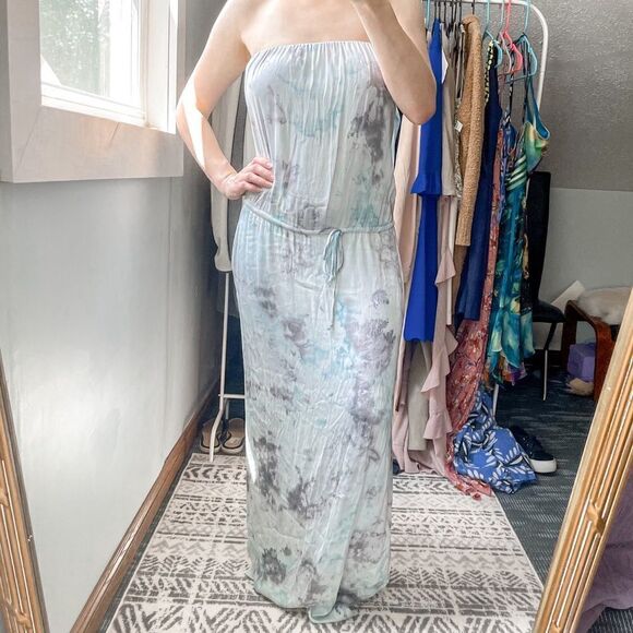 Young Fabulous and Broke Tie Dye Strapless Maxi Dress S - Picture 1 of 8
